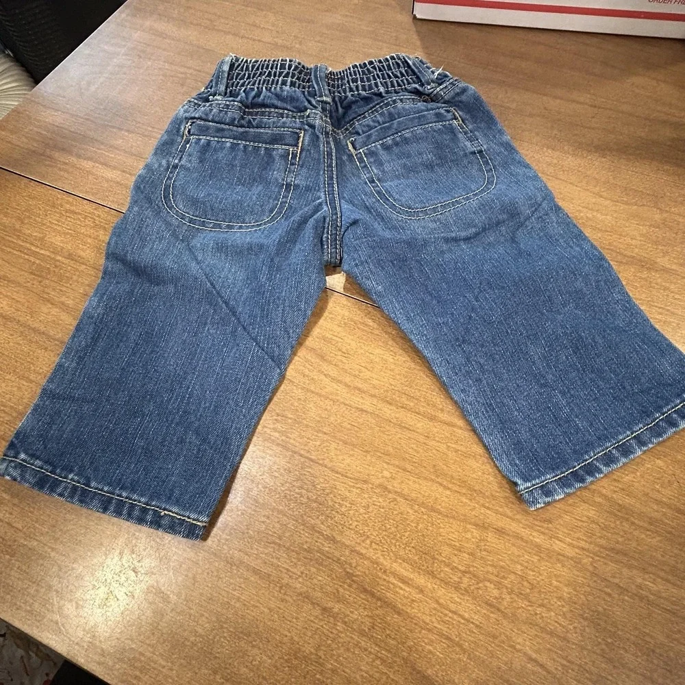 OshKosh B'gosh Jeans‎ Toddler Girls 2T Blue Butterfly Heart Embroidered Bows